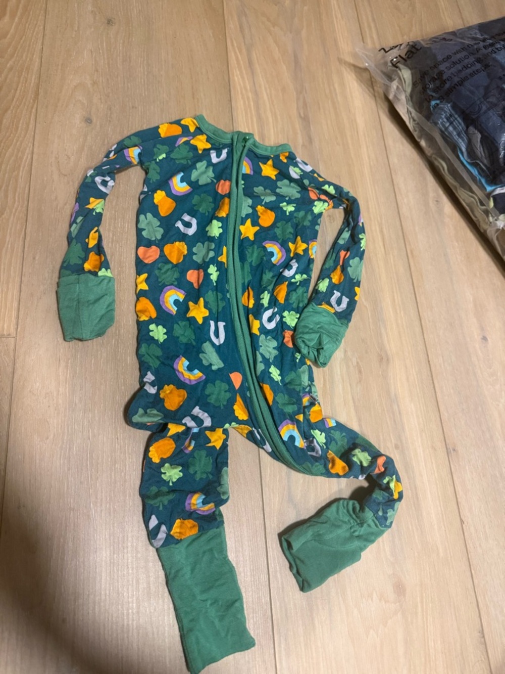Little Sleepies St. Patrick's Zippy sz 18-24m